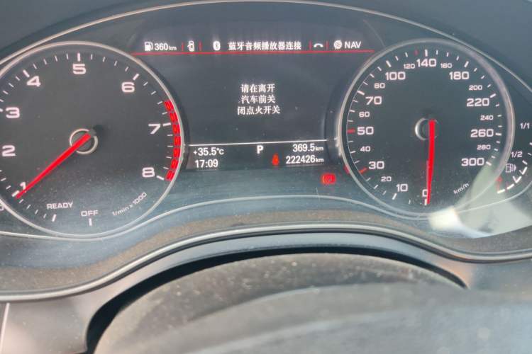 Used Audi A6L 2017 TFSI Technology Edition Odometer Close Up