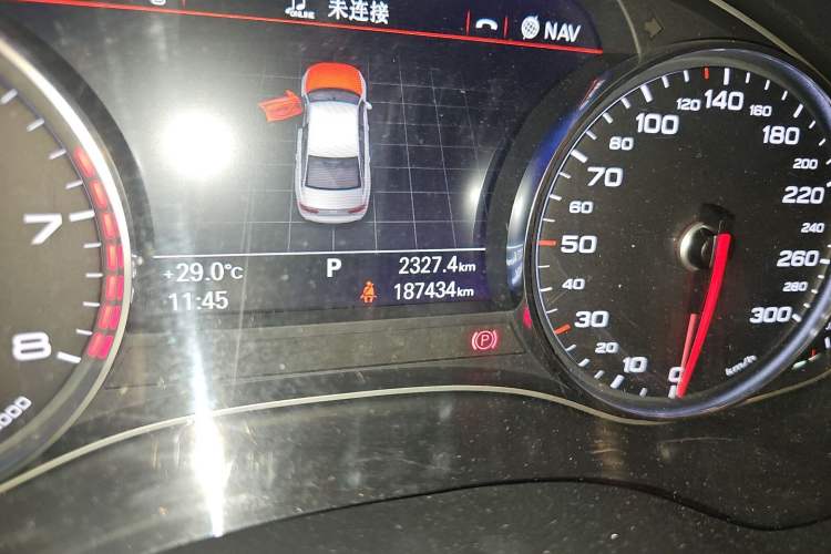 Used Audi A6L 2017 TFSI Comfort Model Odometer Close Up
