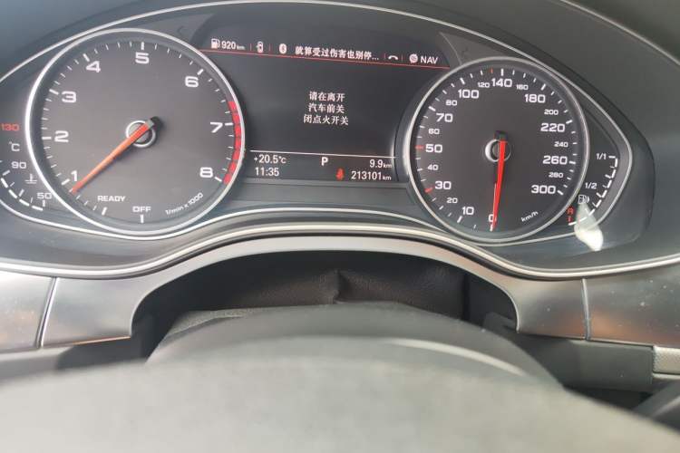 Used Audi A6L 2017 TFSI Technology Edition Odometer Close Up