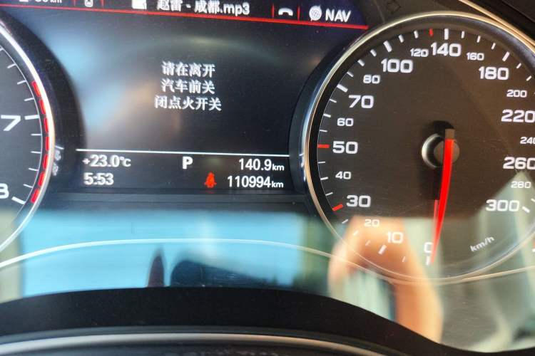 Used Audi A6L 2017 TFSI Technology Edition Odometer Close Up
