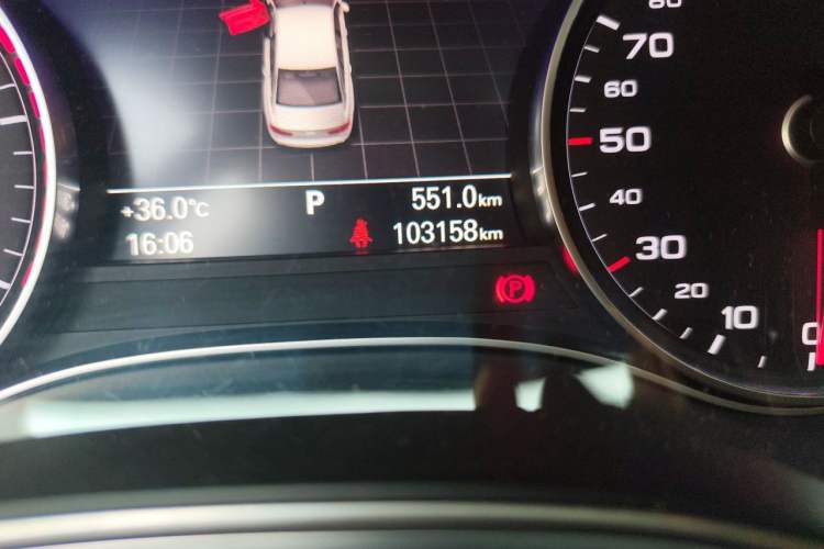 Used Audi A6L 2017 50 TFSI quattro Luxury Edition Odometer Close Up