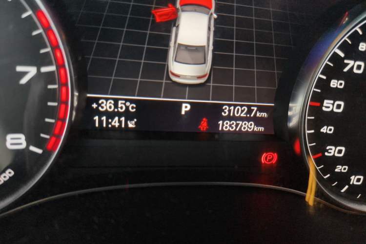Used Audi A6L 2017 30 FSI Technology Model Odometer Close Up
