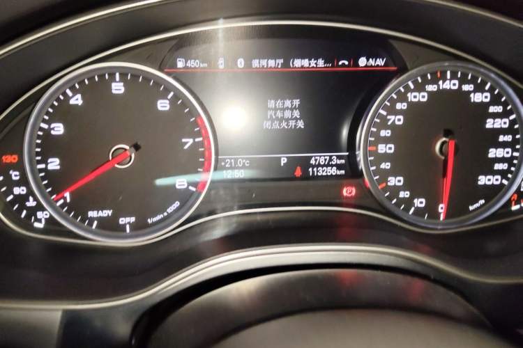Used Audi A6L 2017 TFSI Technology Edition Odometer Close Up