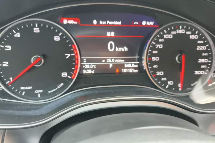 Used Audi A6L 2017 TFSI Technology Edition Odometer Close Up
