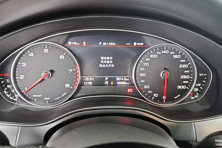 Used Audi A6L  Odometer Close Up