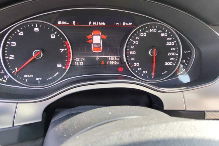 Used Audi A6L 2017 TFSI Technology Edition Odometer Close Up