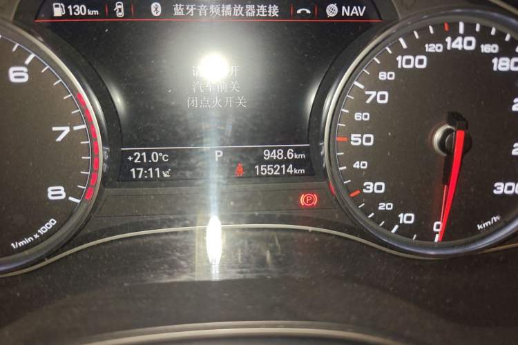 Used Audi A6L 2017 TFSI Technology Edition Odometer Close Up