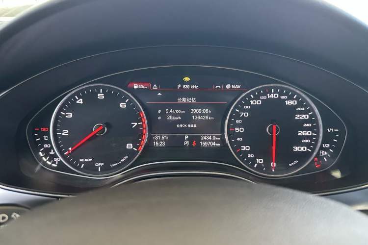 Used Audi A6L 2017 TFSI Technology Edition Odometer Close Up
