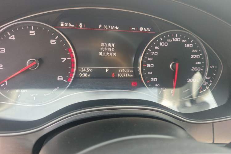Used Audi A6L 2017 TFSI Comfort Model Odometer Close Up