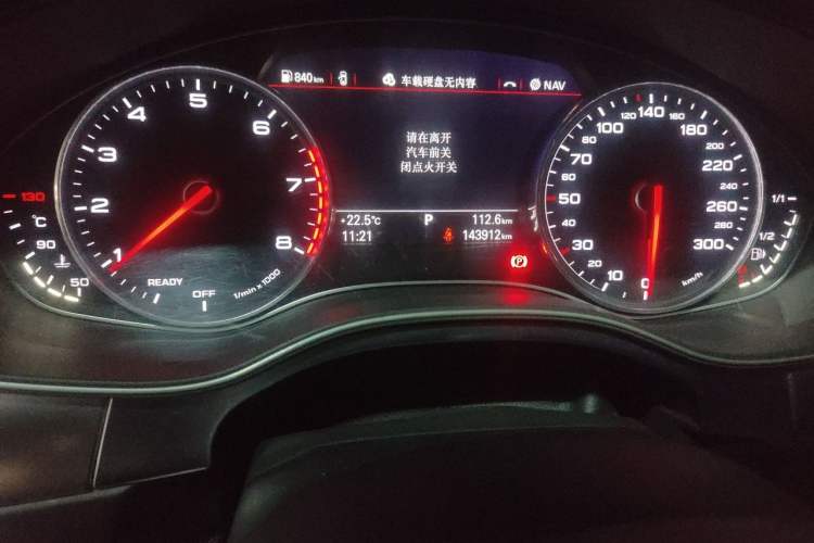 Used Audi A6L 2017 TFSI Technology Edition Odometer Close Up