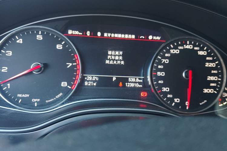 Used Audi A6L 2017 TFSI Technology Edition Odometer Close Up