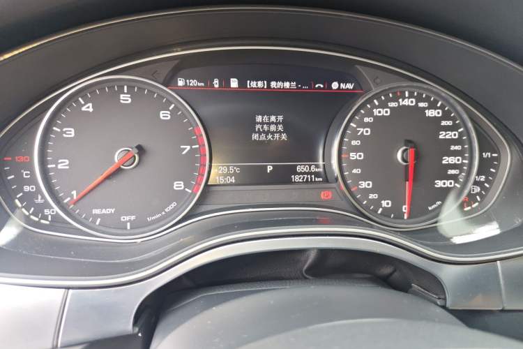 Used Audi A6L 2017 TFSI Technology Edition Odometer Close Up