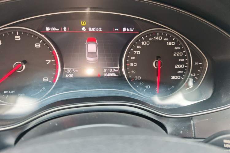 Used Audi A6L 2017 TFSI Technology Edition Odometer Close Up