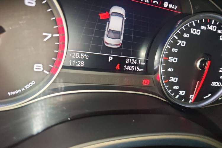 Used Audi A6L 2017 TFSI Comfort Model Odometer Close Up