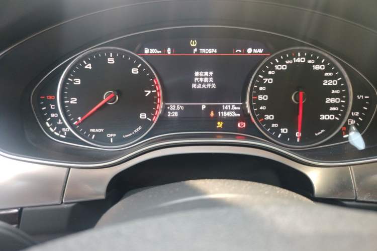 Used Audi A6L 2017 TFSI Comfort Model Odometer Close Up