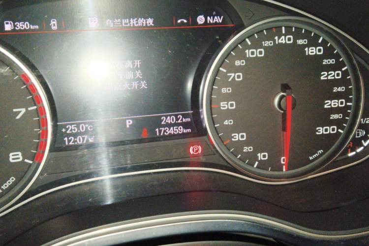 Used Audi A6L 2017 30 FSI Technology Model Odometer Close Up