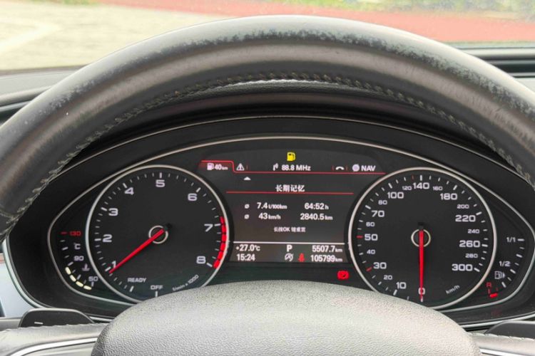Used Audi A6L 2017 TFSI Technology Edition Odometer Close Up