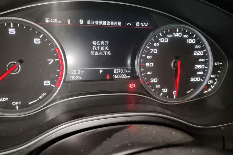 Used Audi A6L 2017 TFSI Technology Edition Odometer Close Up