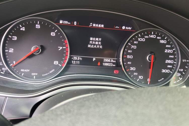 Used Audi A6L 2017 TFSI Technology Edition Odometer Close Up
