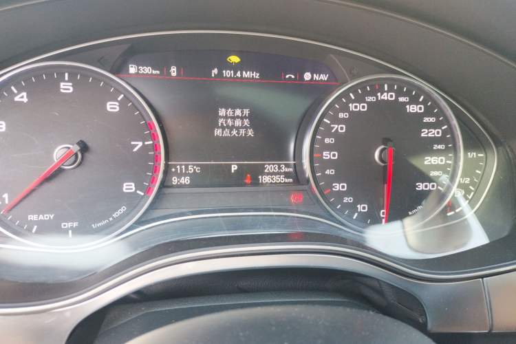 Used Audi A6L 2017 TFSI Technology Edition Odometer Close Up