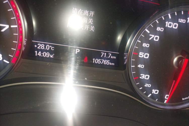 Used Audi A6L 2017 45 TFSI quattro Sport Edition Odometer Close Up