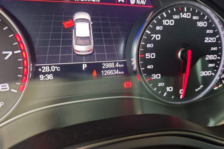 Used Audi A6L 2017 TFSI Technology Edition Odometer Close Up