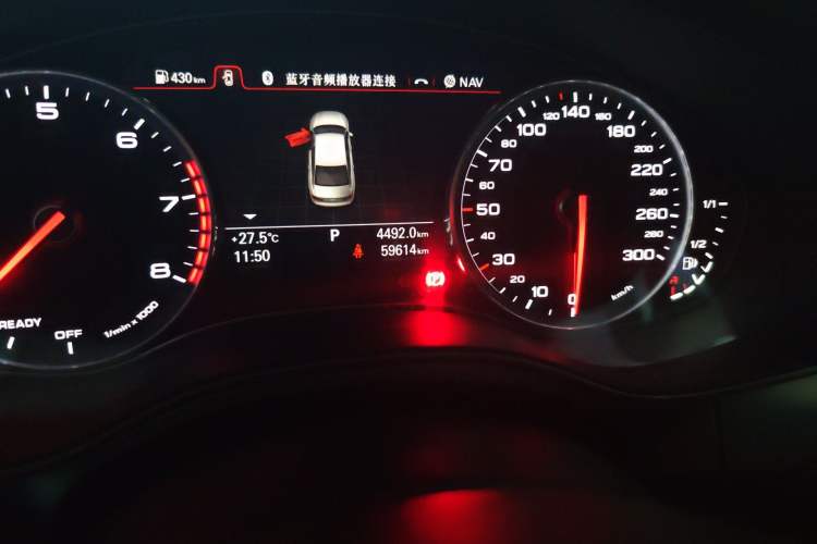 Used Audi A6L 2017 TFSI Comfort Model Odometer Close Up