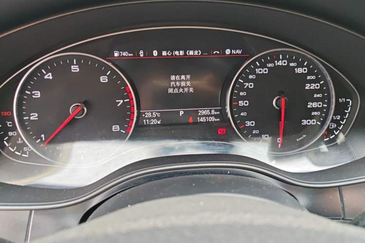 Used Audi A6L 2017 TFSI Technology Edition Odometer Close Up