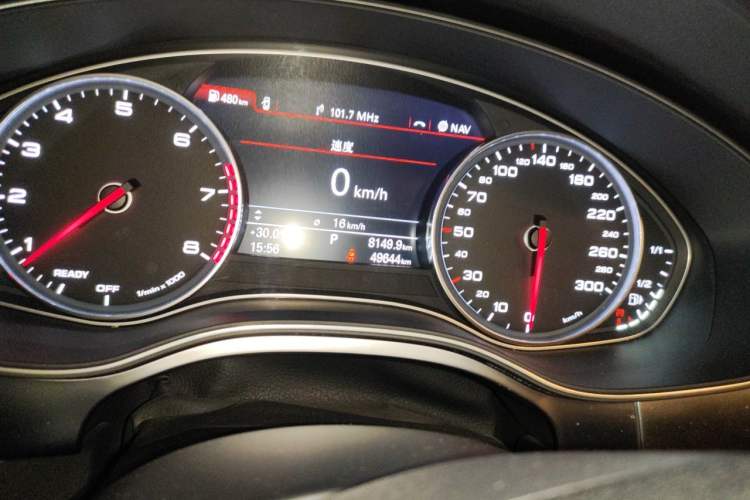 Used Audi A6L 2017 TFSI Technology Edition Odometer Close Up