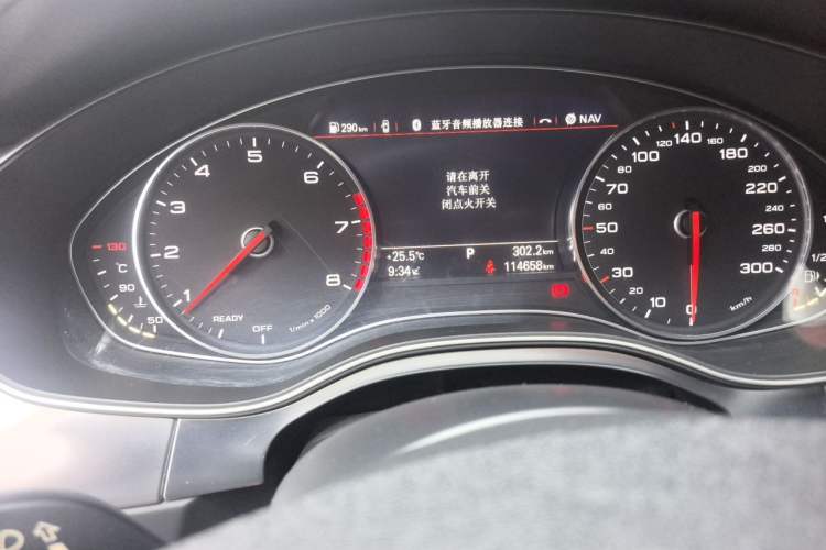 Used Audi A6L 2017 TFSI Technology Edition Odometer Close Up