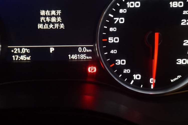 Used Audi A6L 2017 TFSI Technology Edition Odometer Close Up