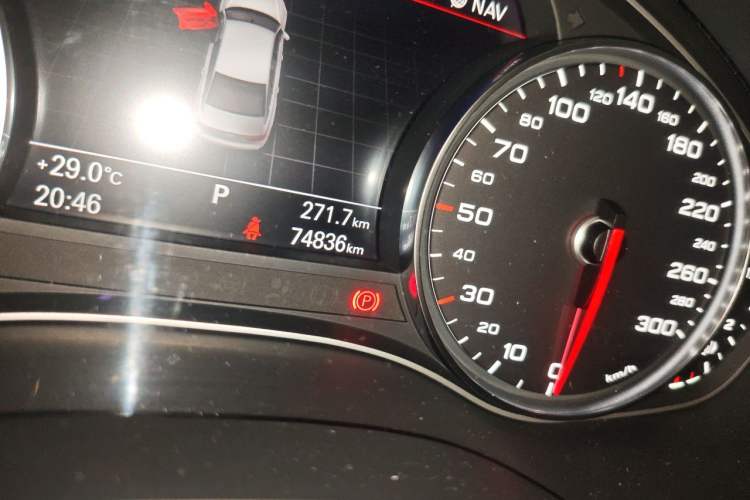Used Audi A6L 2017 TFSI Technology Edition Odometer Close Up