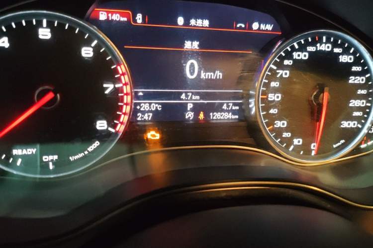 Used Audi A6L 2017 TFSI Technology Edition Odometer Close Up