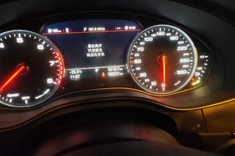 Used Audi A6L 2017 TFSI Comfort Model Odometer Close Up
