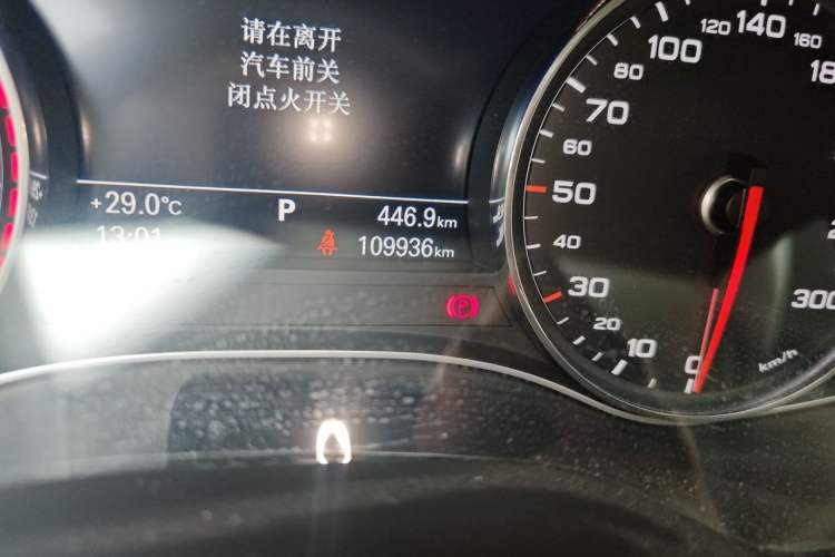 Used Audi A6L 2017 TFSI Technology Edition Odometer Close Up