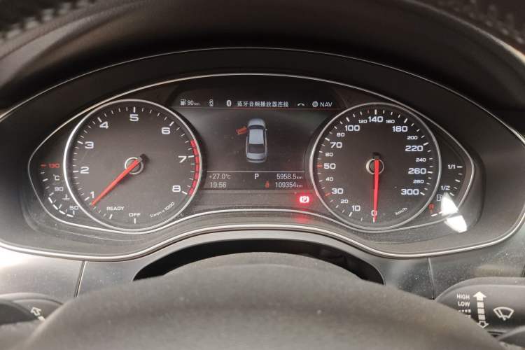 Used Audi A6L 2017 TFSI Technology Edition Odometer Close Up
