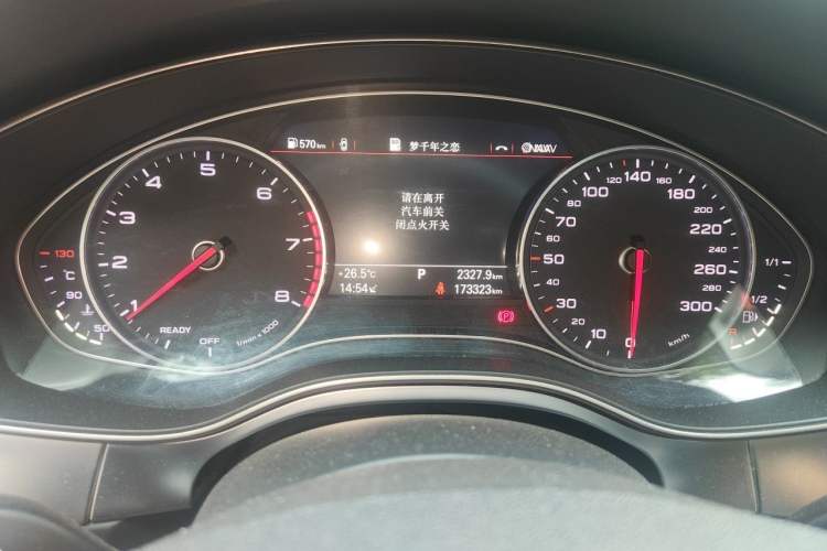 Used Audi A6L 2017 TFSI Technology Edition Odometer Close Up