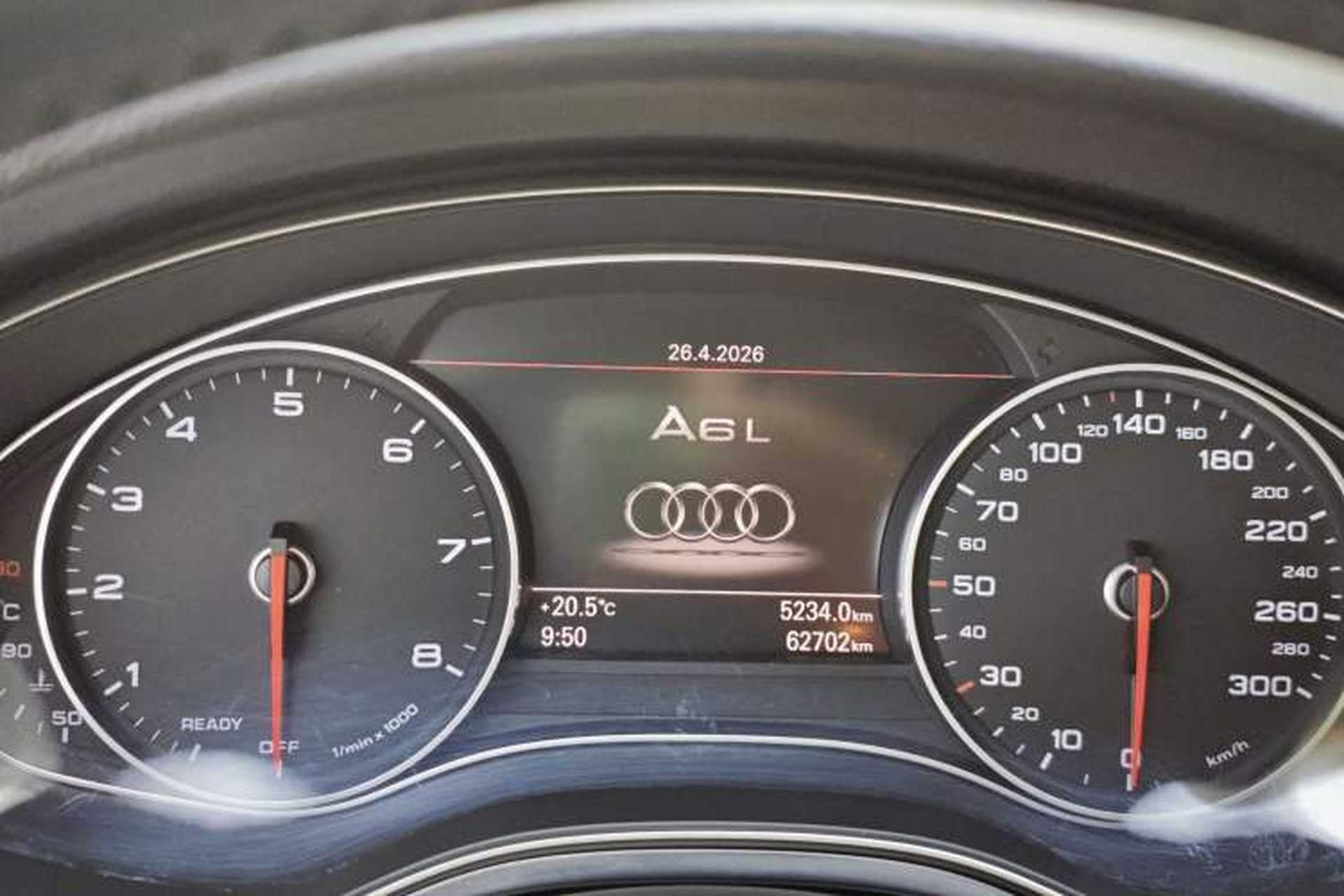 Used Audi A6L 2017 TFSI Sport Edition Odometer Close Up