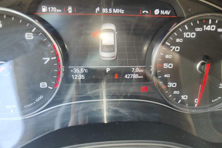Used Audi A6L 2017 TFSI Technology Edition Odometer Close Up