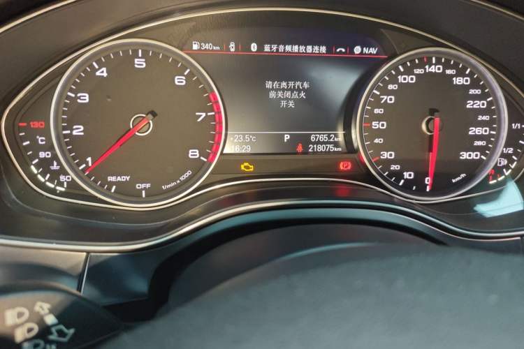 Used Audi A6L 2017 TFSI Comfort Model Odometer Close Up