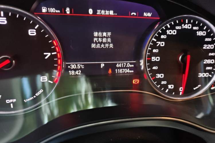 Used Audi A6L 2017 TFSI Technology Edition Odometer Close Up
