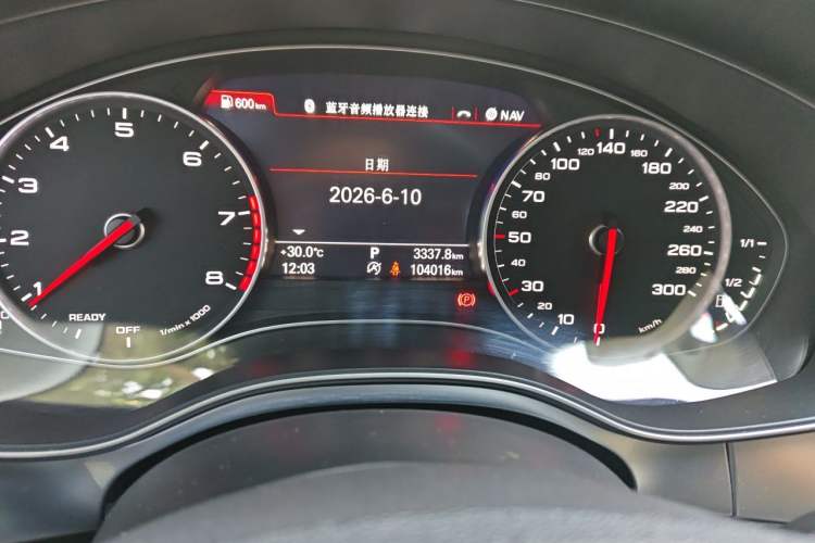 Used Audi A6L  Odometer Close Up