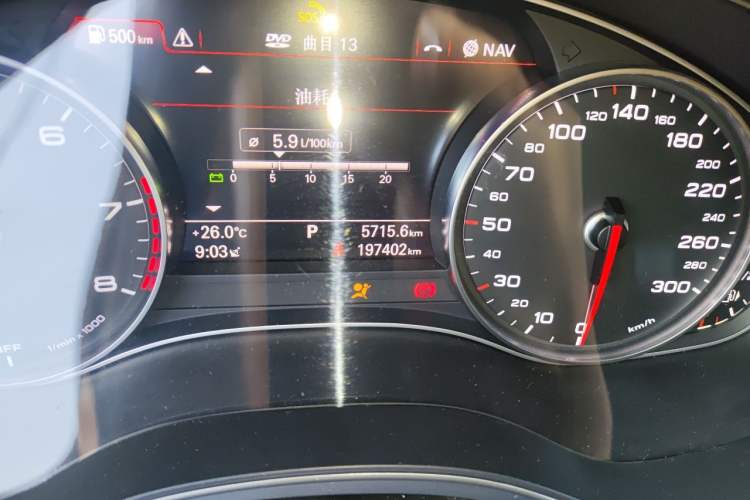 Used Audi A6L 2018 30th Anniversary Edition 35 TFSI Fashion Model Odometer Close Up