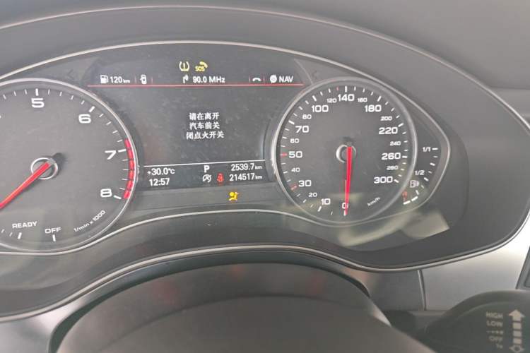 Used Audi A6L  Odometer Close Up