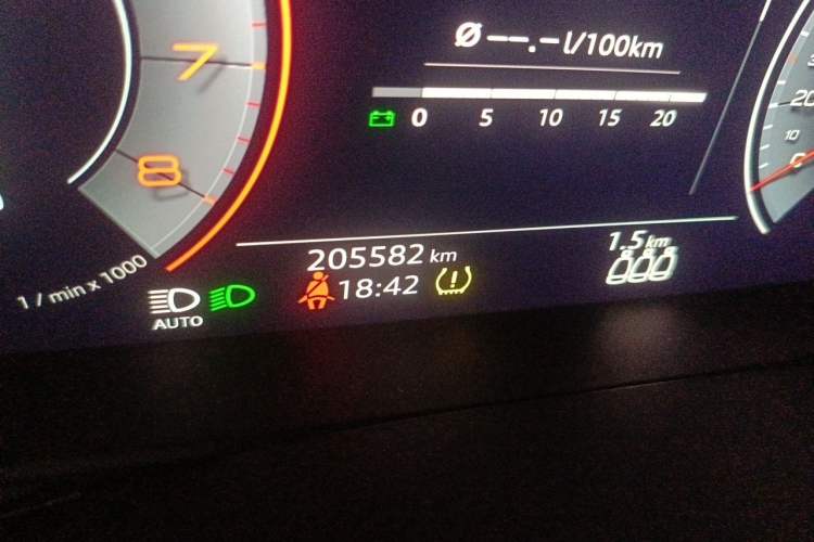 Used Audi A6L 2019 40 TFSI Luxury Dynamic Model Odometer Close Up
