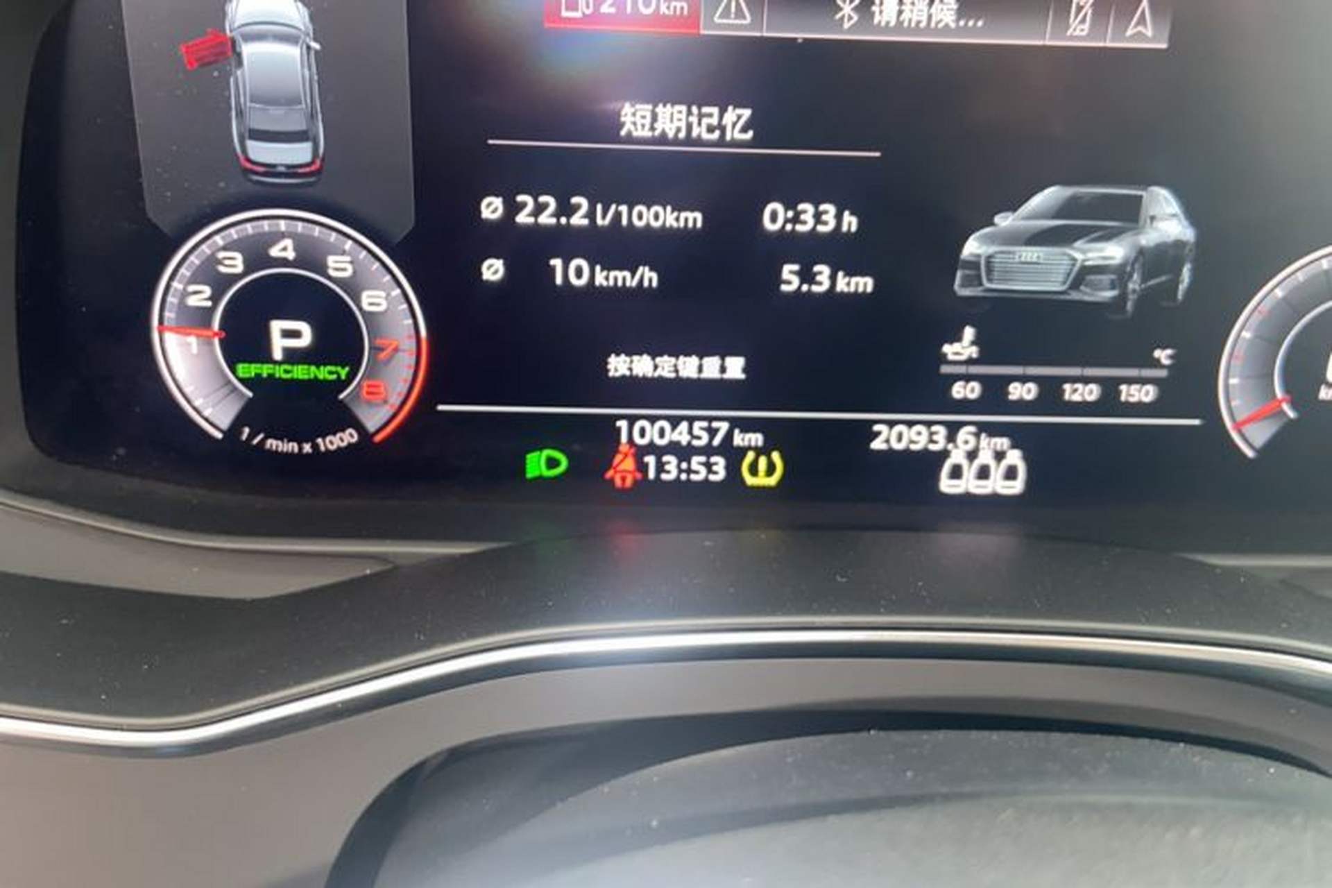 Used Audi A6L 2019 45 TFSI Prestige Dynamic Edition Odometer Close Up