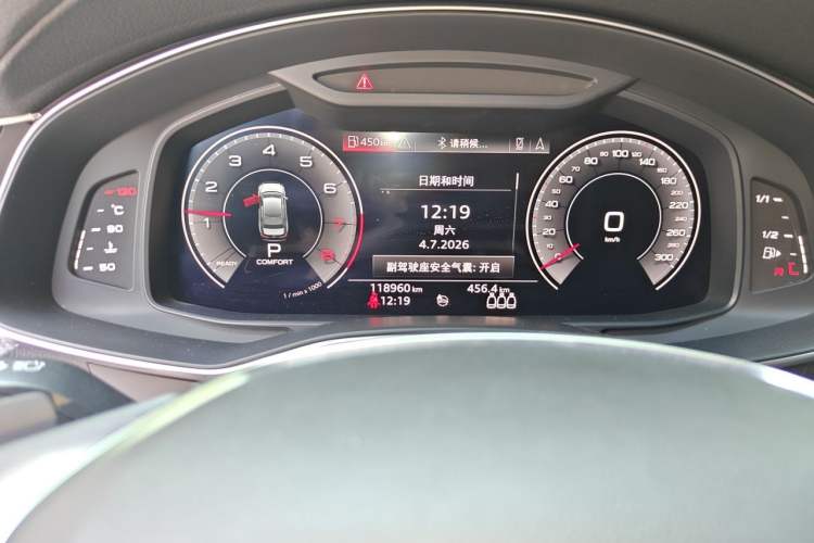 Used Audi A6L 2019 45 TFSI Prestige Dynamic Edition Odometer Close Up