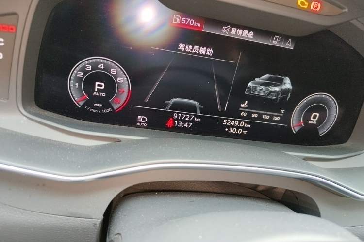 Used Audi A6L 2019 45 TFSI quattro Prestige Edition Odometer Close Up