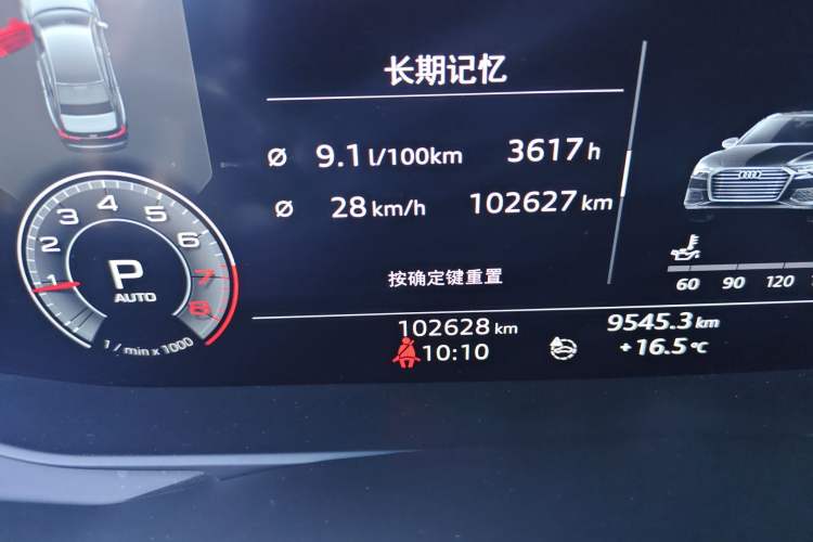 Used Audi A6L 2019 45 TFSI Prestige Dynamic Edition Odometer Close Up