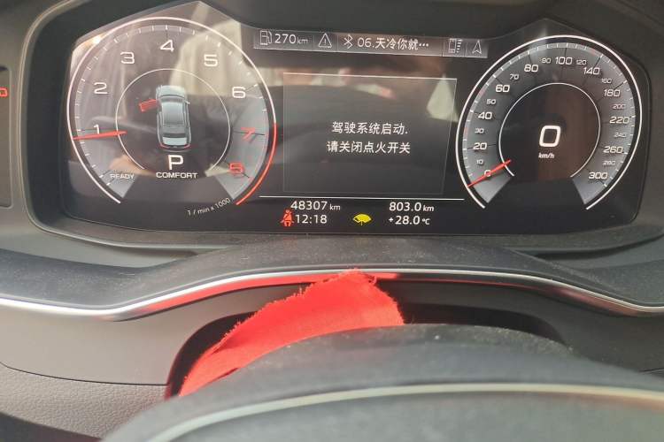 Used Audi A6L 2019 45 TFSI Prestige Elegant Edition Odometer Close Up